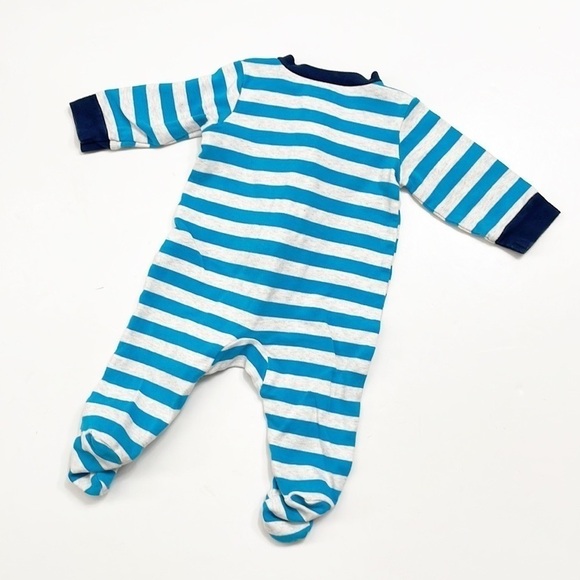 Carter's Little Brother striped zip up baby footie - Picture 2 of 4